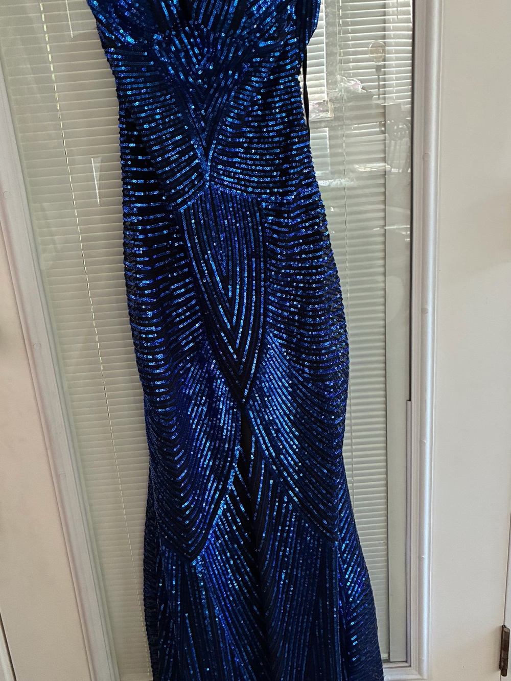 Windsor Royal Blue Sequin Prom Gown